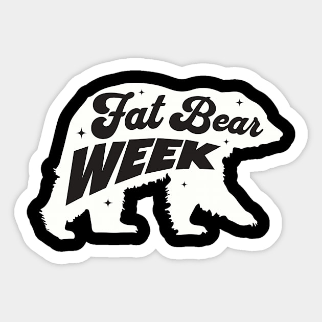 Fat Bear Week Silouette Sticker by little osaka shop